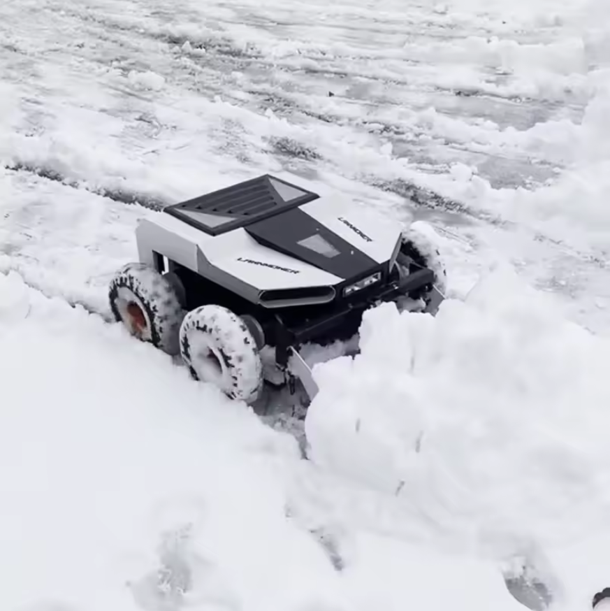 Elektrisk fjernstyrt snøplog